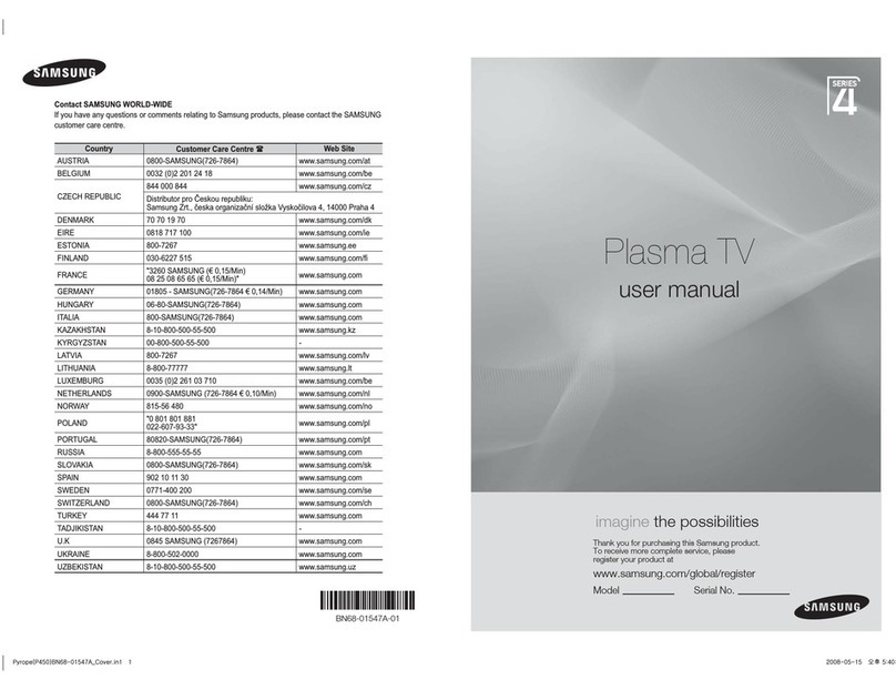 Samsung PS42A466P2M User manual
