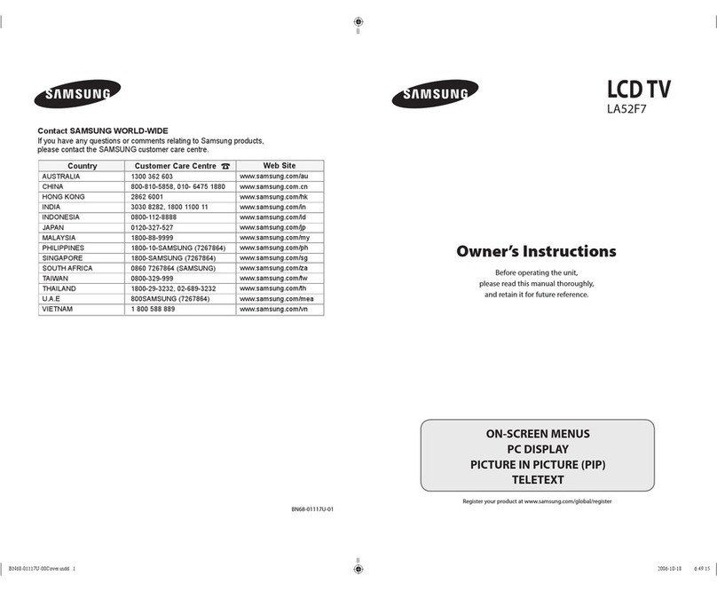 Samsung LA52F7 User manual