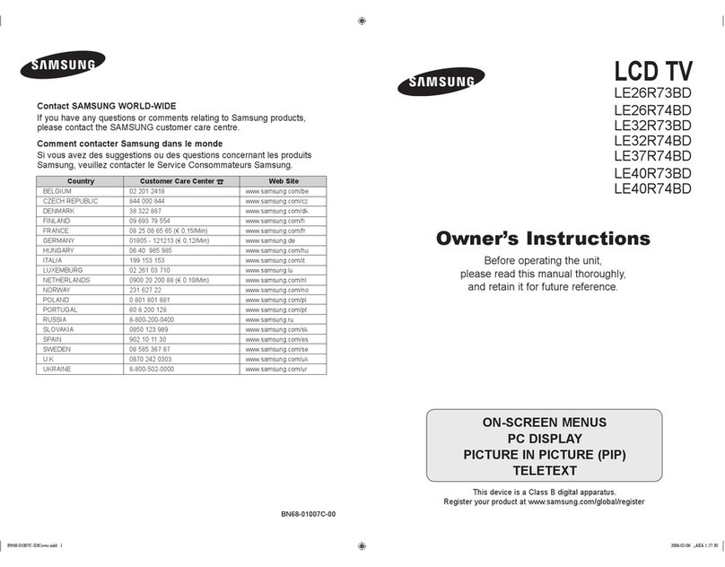 Samsung LE26R74BD User manual