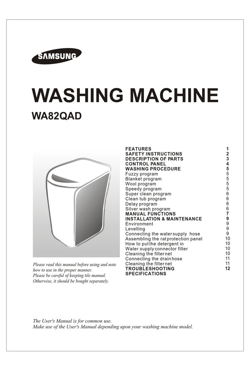 Samsung WA82QAD user manual