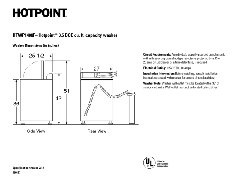 Hotpoint HTWP1400FWW User instructions Hotpoint HTWP1400FWW User instructions