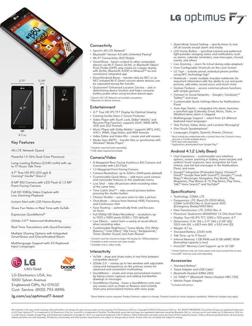 LG Optimus F7 User manual