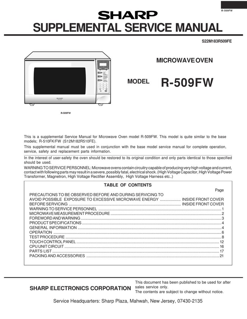 Sharp R-509FW Owner's manual Sharp R-509FW Owner's manual