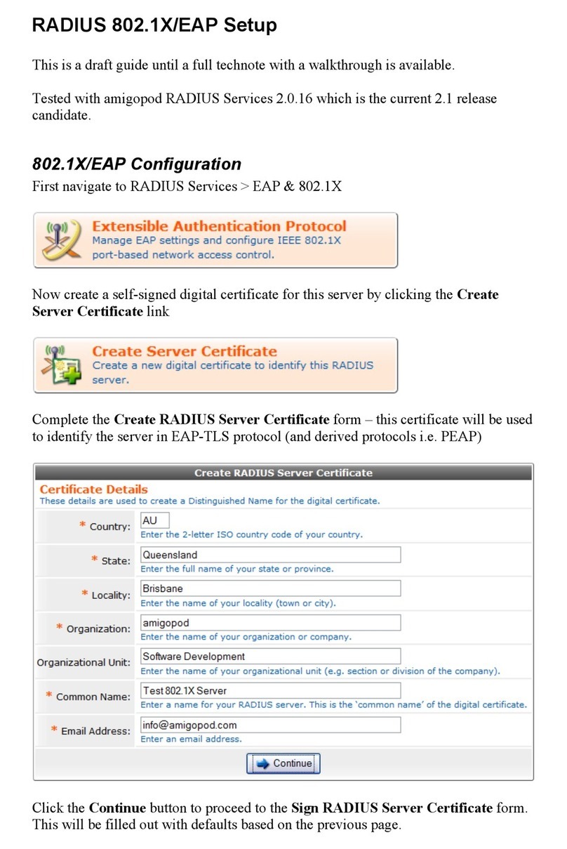 AMIGOPOD PowerConnect W Clearpass 100 Software User manual AMIGOPOD PowerConnect W Clearpass 100 Software User manual
