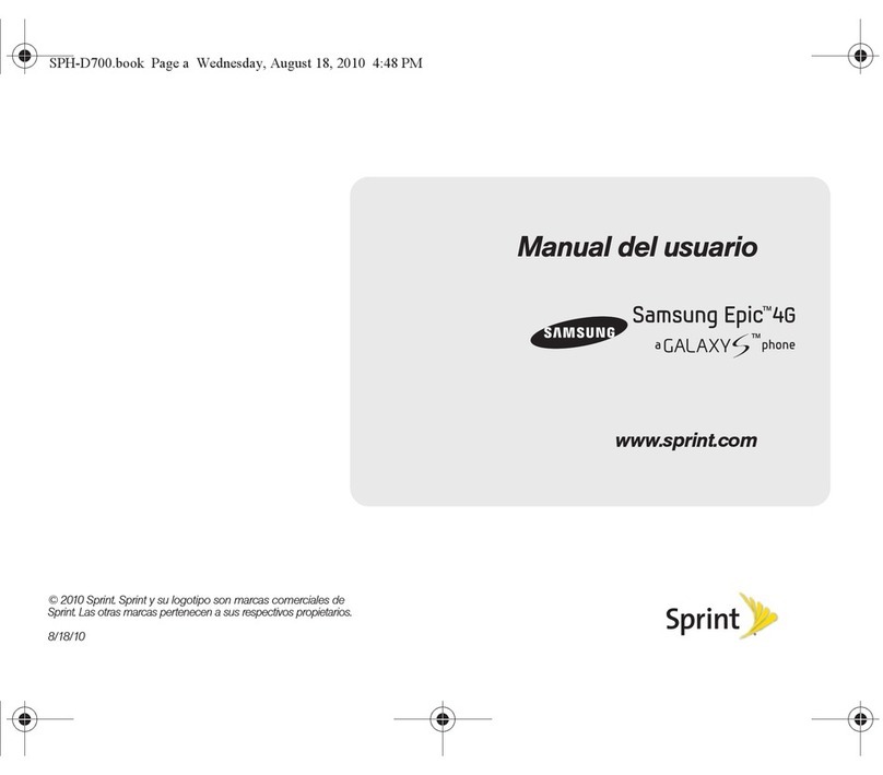 Samsung Galaxy S Epic SPH-D700 User guide