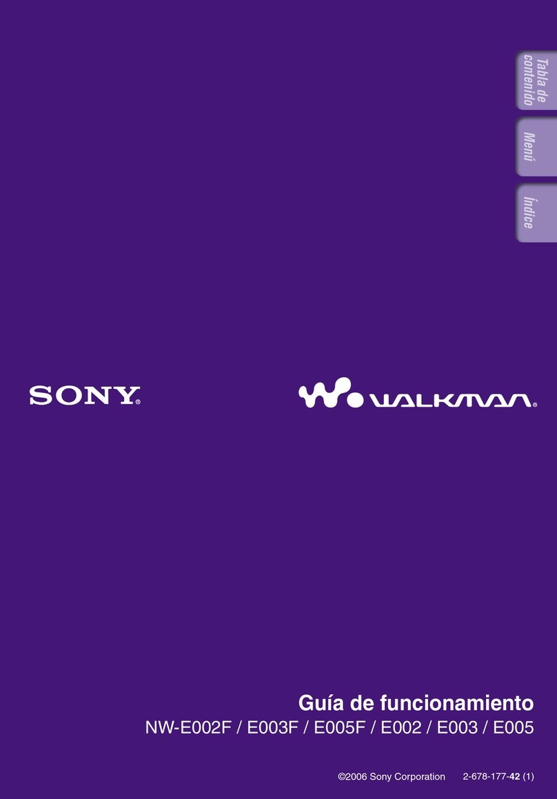 Sony NW-E005 - 2 GB Flash Digital Music Player Parts list manual