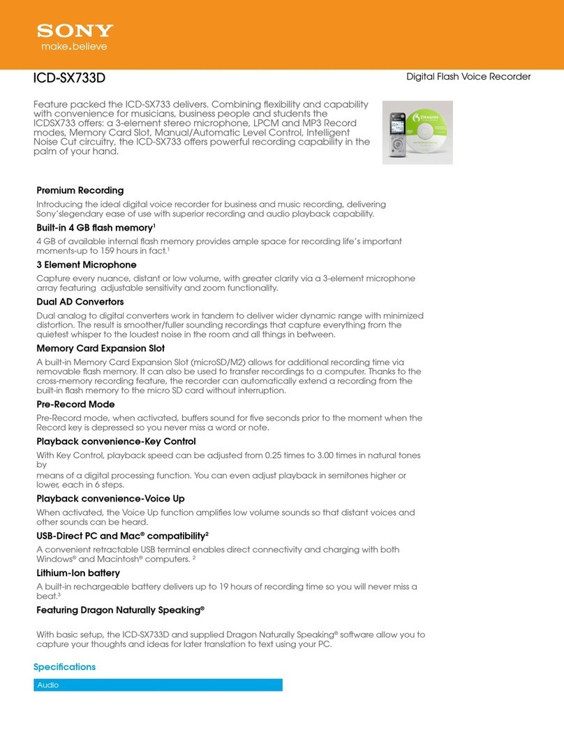 Sony ICD-SX733D User manual