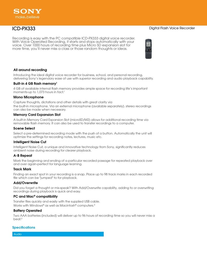 Sony ICD-PX333 User manual