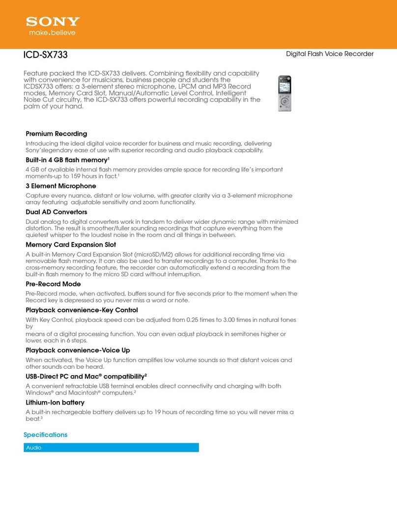 Sony ICD-SX733 User manual