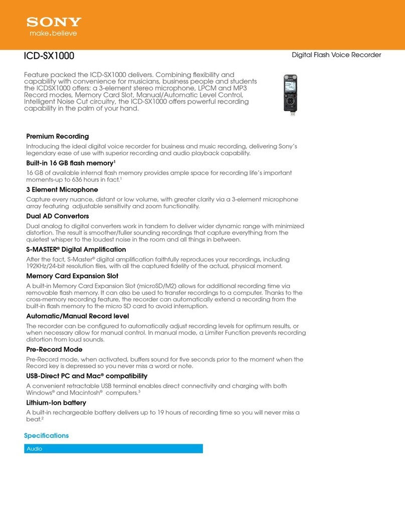 Sony ICD-SX1000 User manual