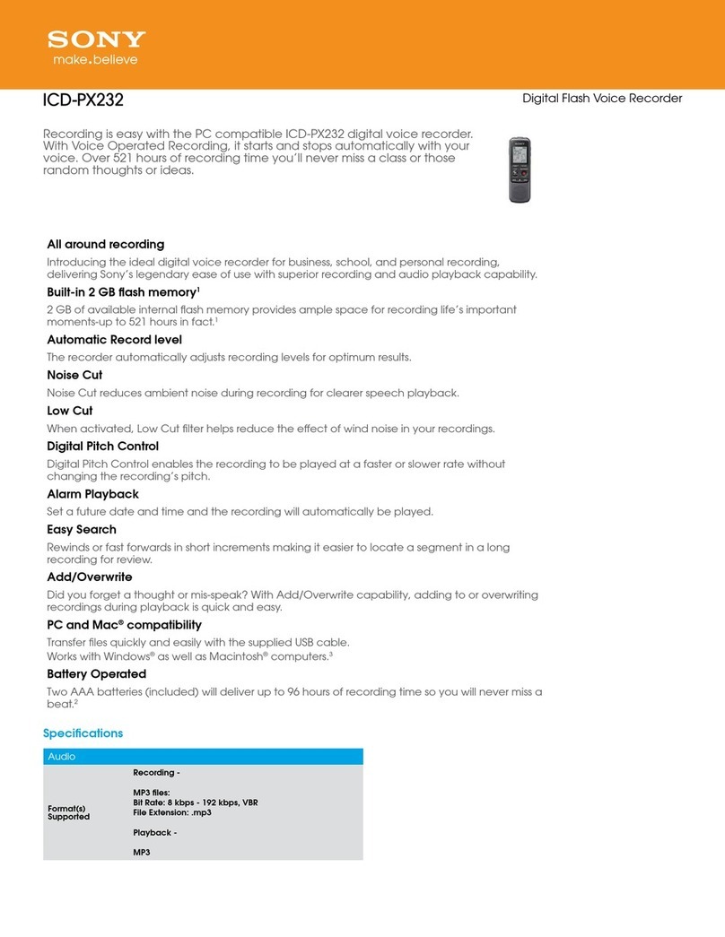 Sony ICD-PX232 User manual