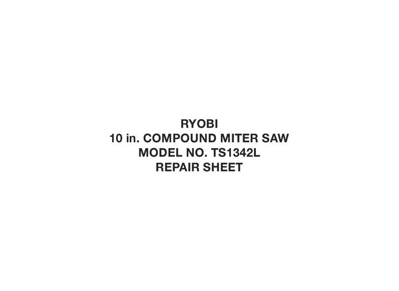 Ryobi TS1342L Repair sheet