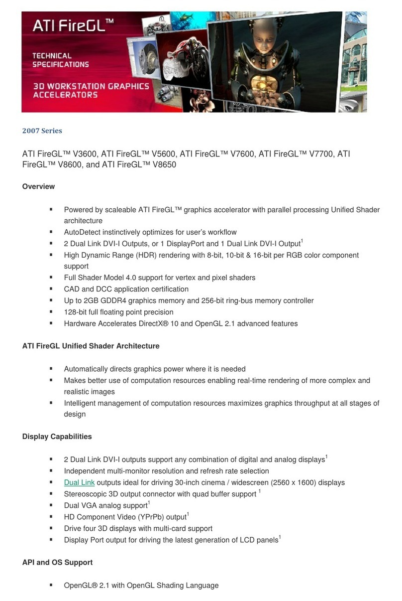 ATI Technologies V7300 - Firegl 512MB Pcie Bulk User manual ATI Technologies V7300 - Firegl 512MB Pcie Bulk User manual