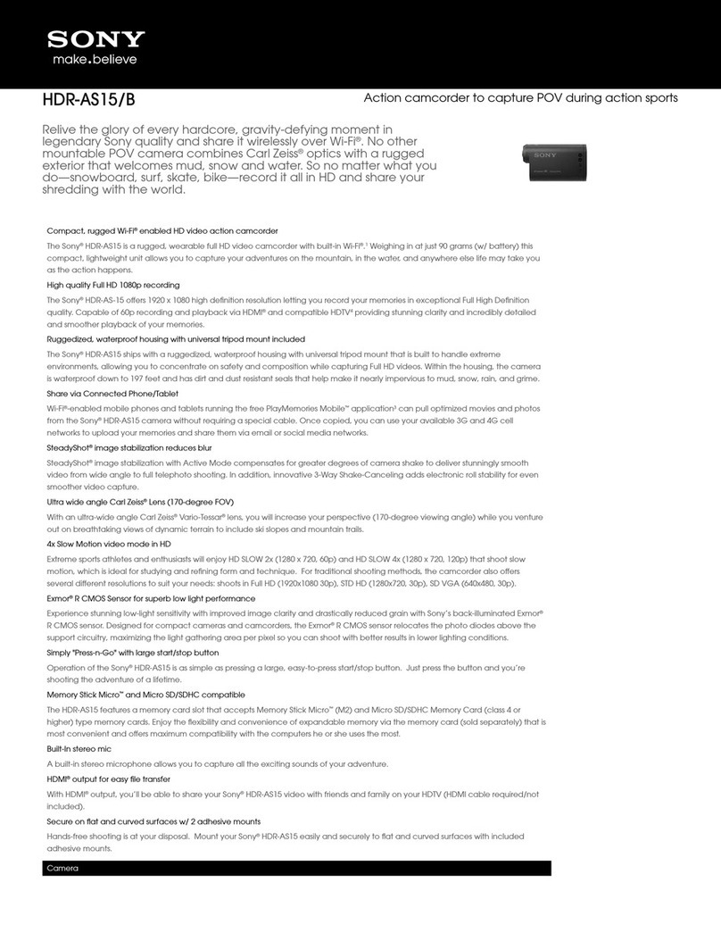 Sony HDR-AS15 User manual