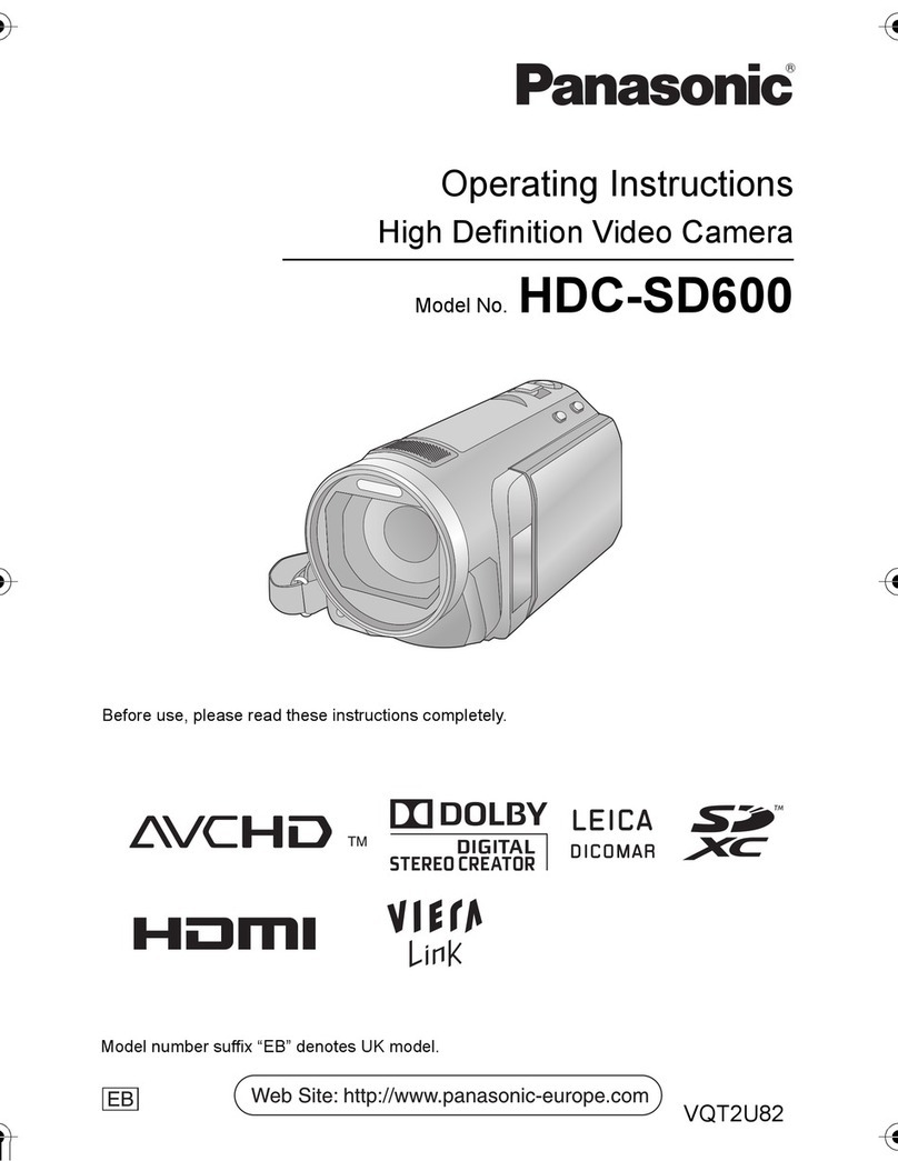 Panasonic HDCSD600K User manual
