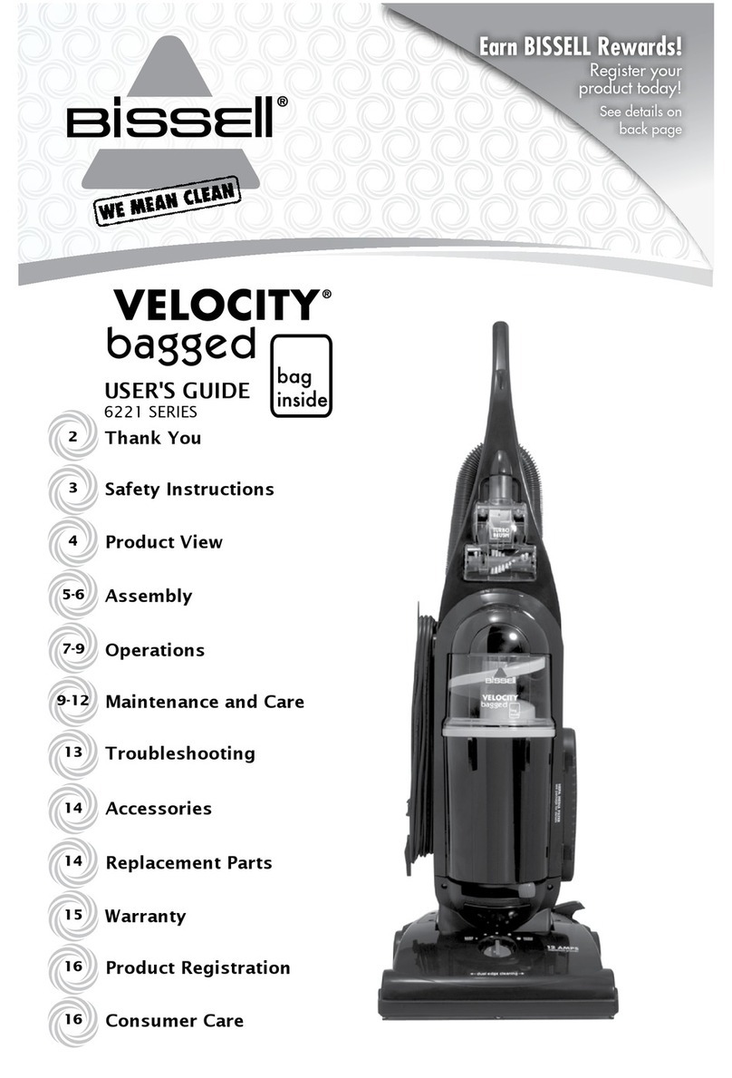 Bissell Velocity® Bagged Vacuum 6221 User manual