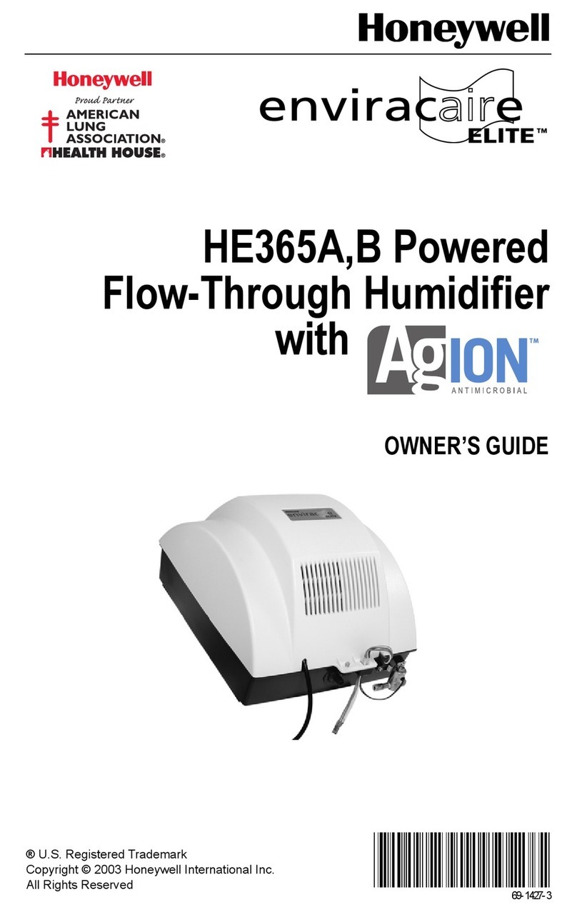 Honeywell Enviracaire Elite HE365A User manual
