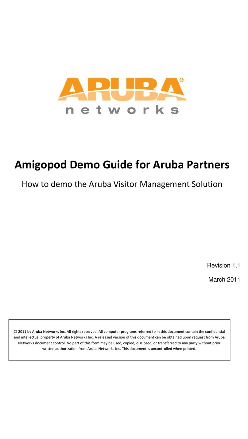 Aruba Networks PowerConnect W Clearpass 100 Software User manual Aruba Networks PowerConnect W Clearpass 100 Software User manual