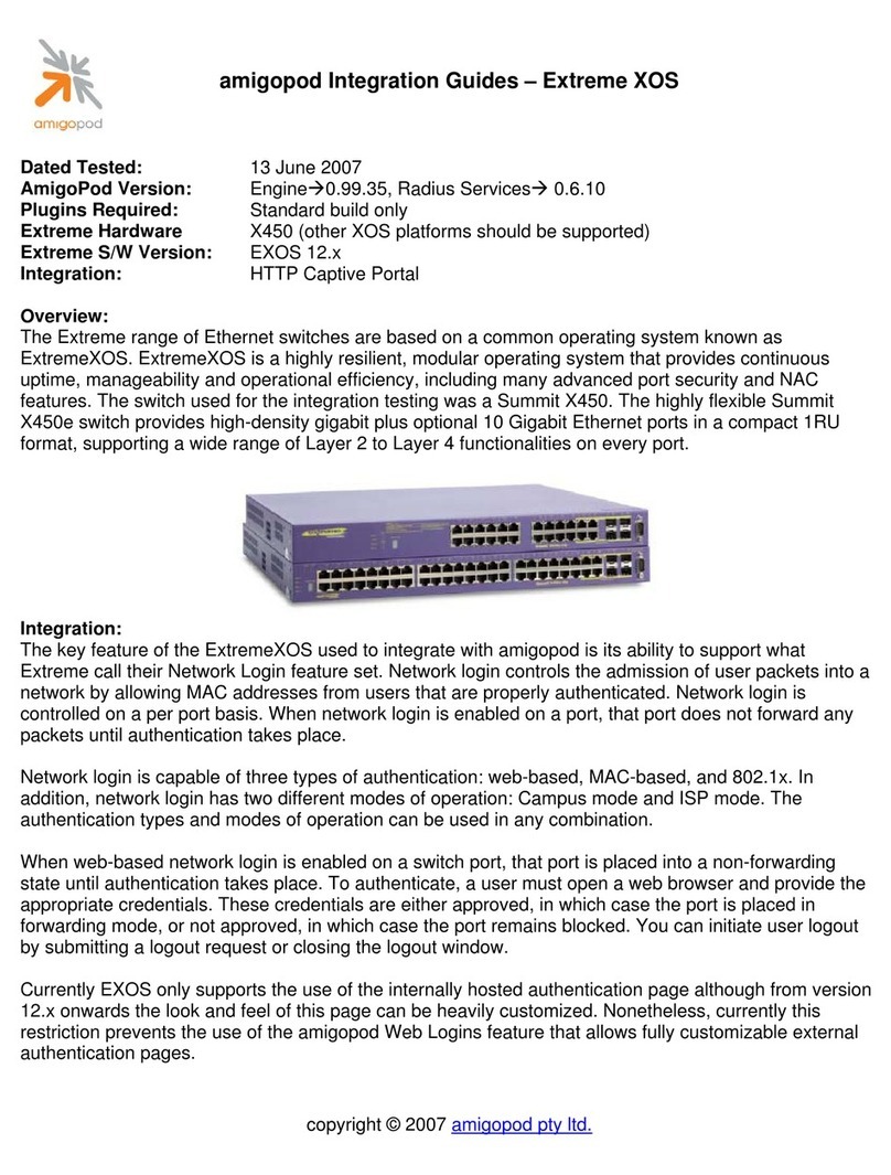 AMIGOPOD PowerConnect W Clearpass 100 Software Installation guide AMIGOPOD PowerConnect W Clearpass 100 Software Installation guide