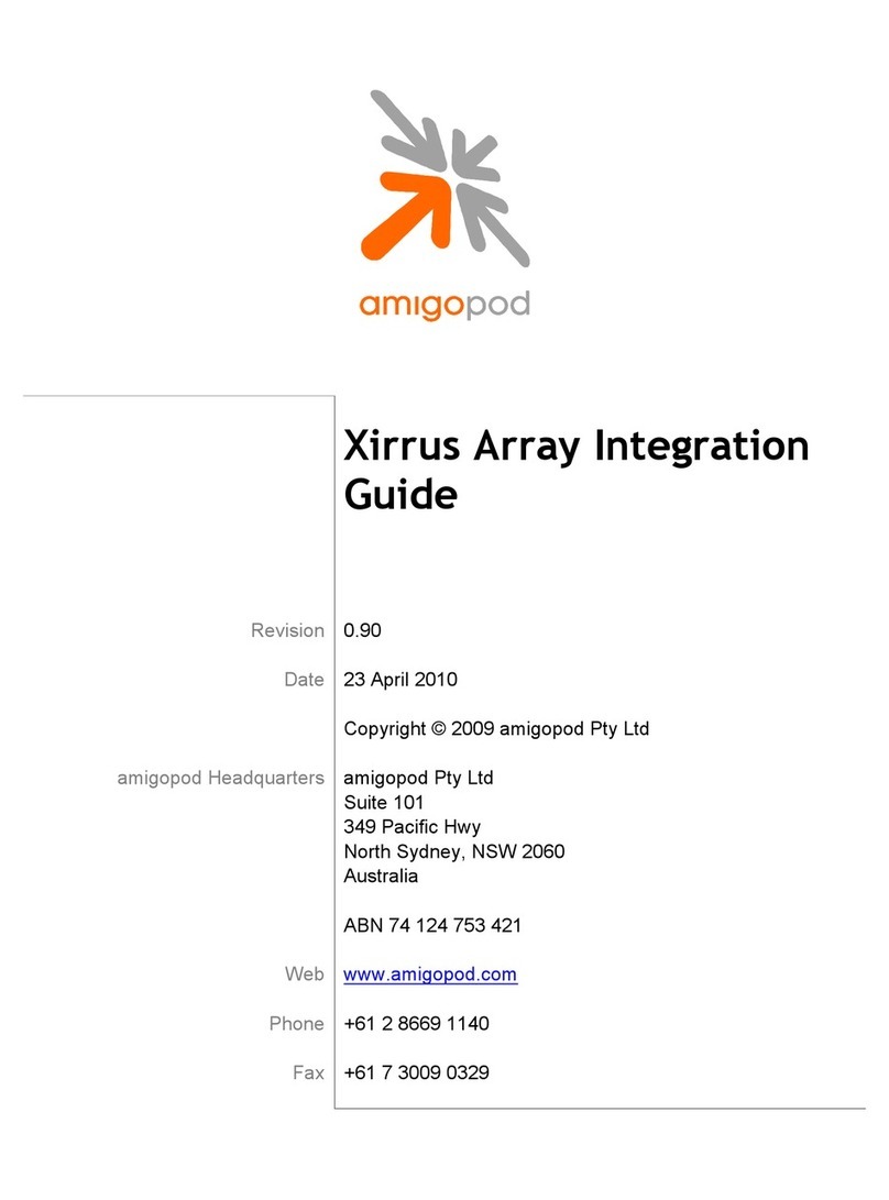 AMIGOPOD PowerConnect W Clearpass 100 Software Quick setup guide AMIGOPOD PowerConnect W Clearpass 100 Software Quick setup guide