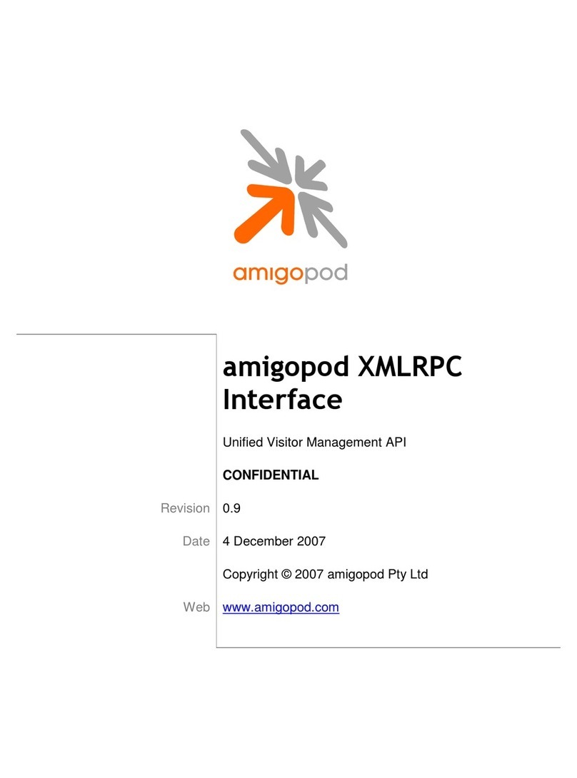AMIGOPOD PowerConnect W Clearpass 100 Software User manual AMIGOPOD PowerConnect W Clearpass 100 Software User manual