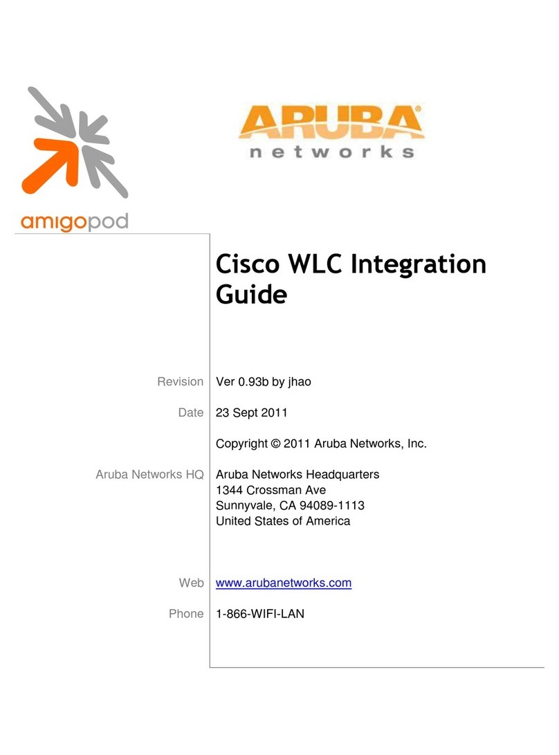 AMIGOPOD PowerConnect W Clearpass 100 Software Quick setup guide AMIGOPOD PowerConnect W Clearpass 100 Software Quick setup guide