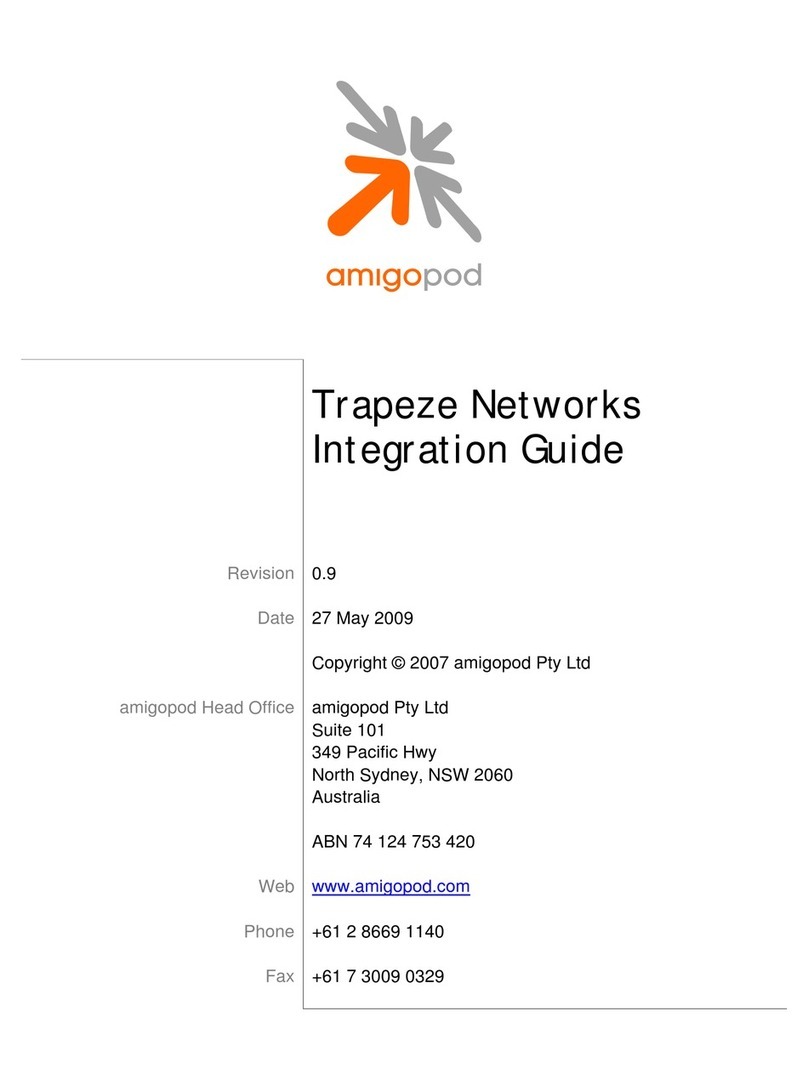 AMIGOPOD PowerConnect W Clearpass 100 Software Quick setup guide AMIGOPOD PowerConnect W Clearpass 100 Software Quick setup guide