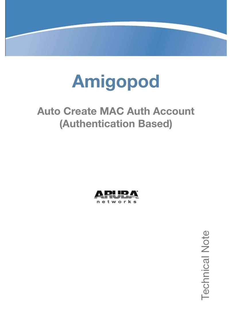AMIGOPOD PowerConnect W Clearpass 100 Software User manual AMIGOPOD PowerConnect W Clearpass 100 Software User manual