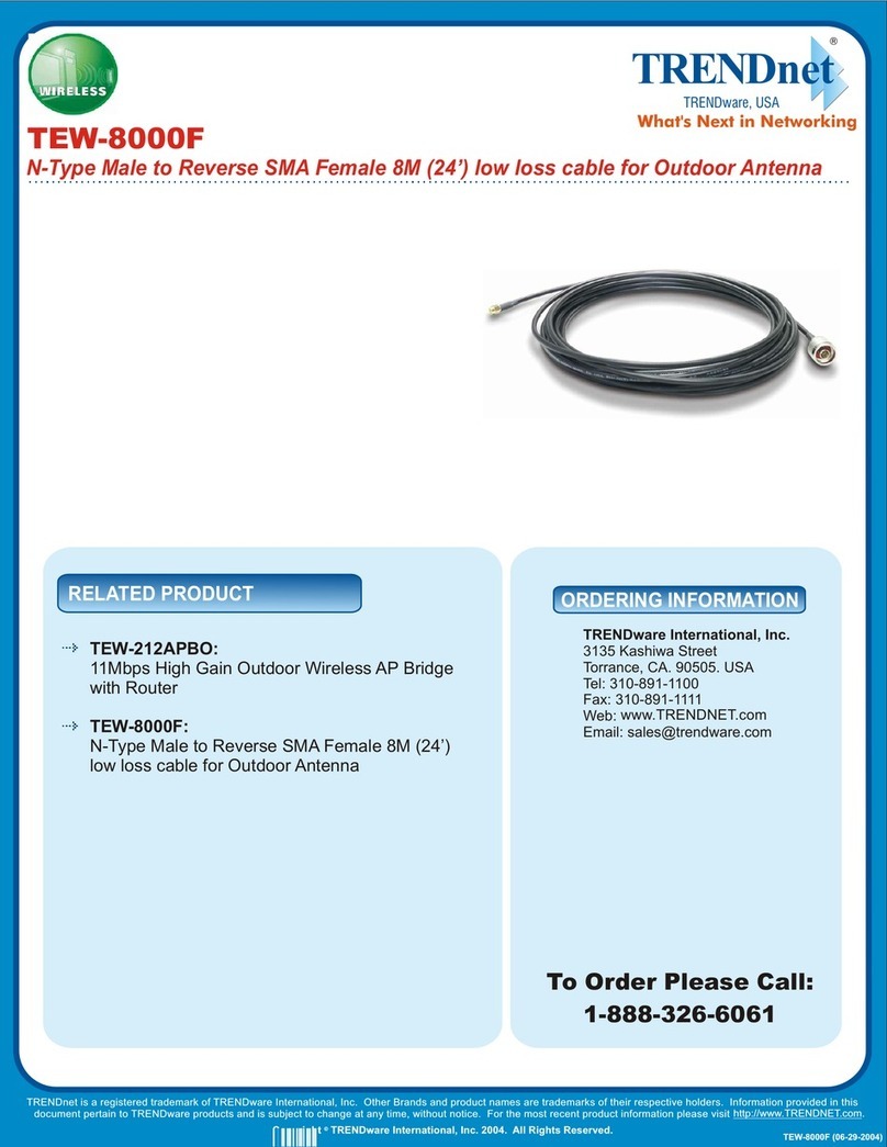 TRENDnet TEW-8000F User manual
