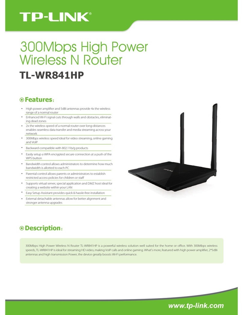 TP-Link TL-WR841HP Product information sheet