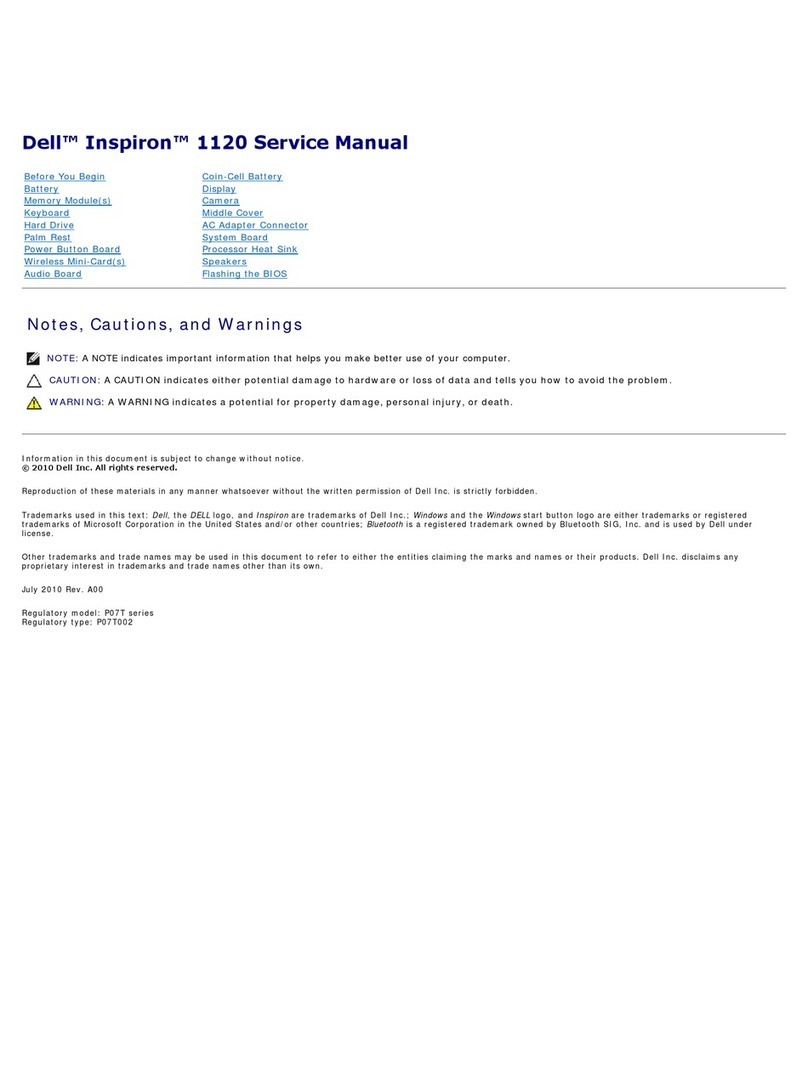 Dell Inspiron 1120 Service manual