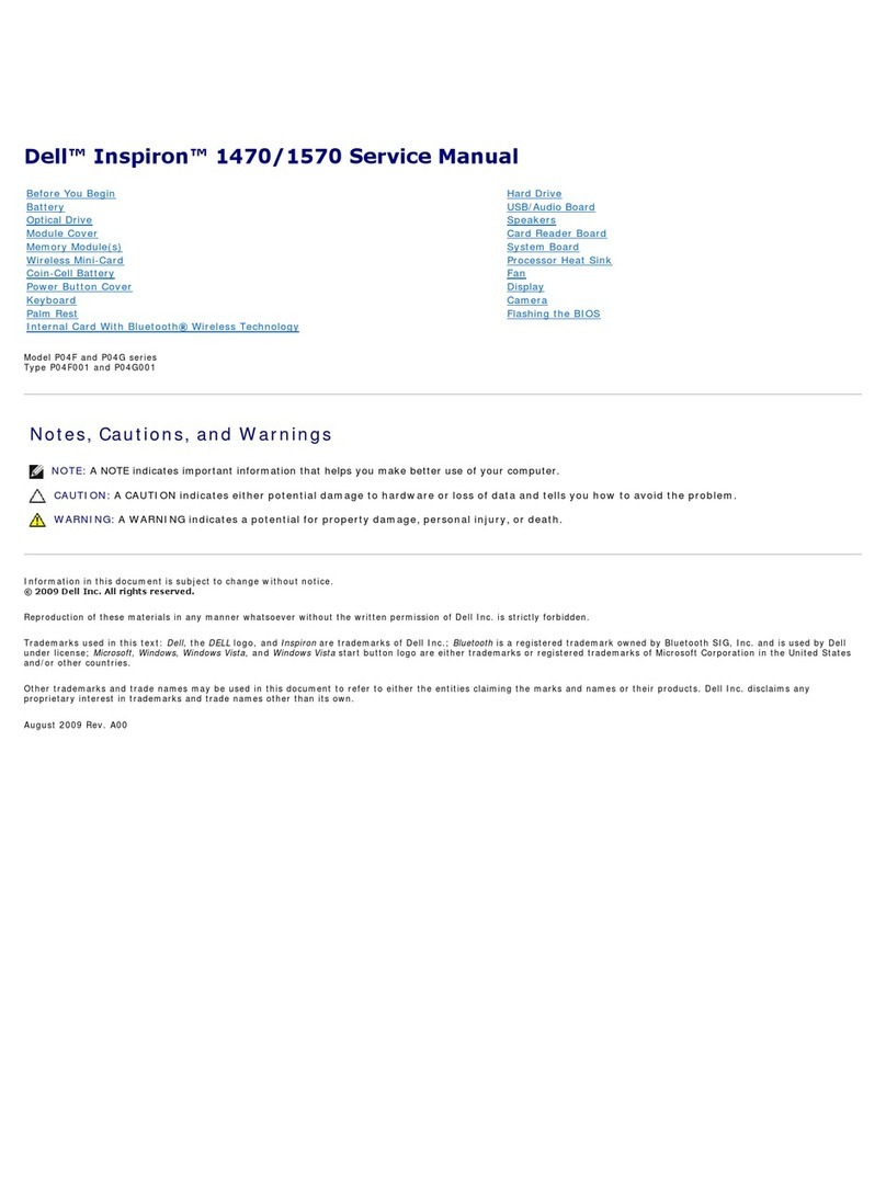 Dell i1470-2932CRD - Inspiron 1470 Cherry Service manual
