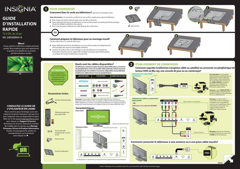 Insignia NS-24E400NA14 Installation and operation manual