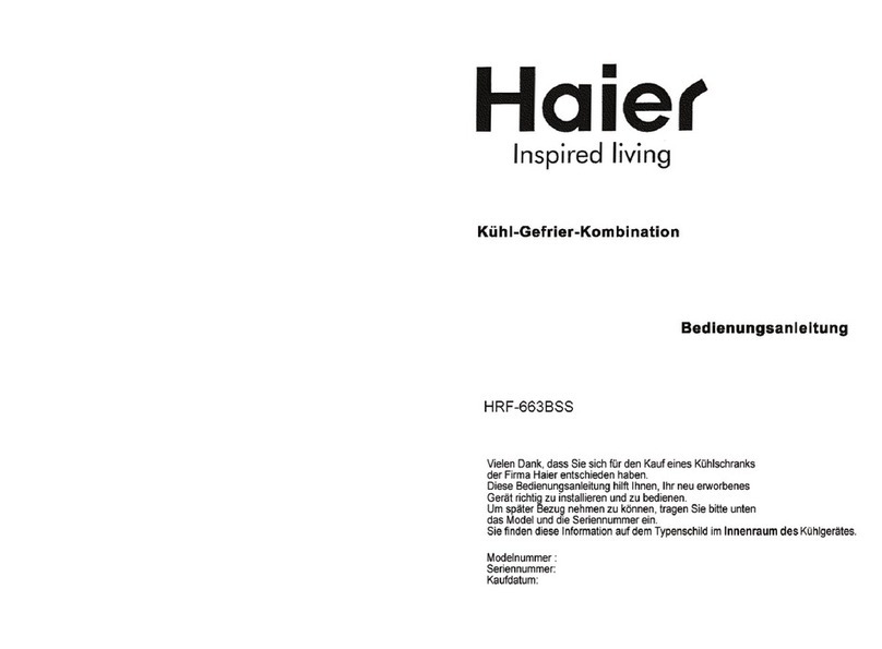 Haier HRF-663BSS Quick start guide