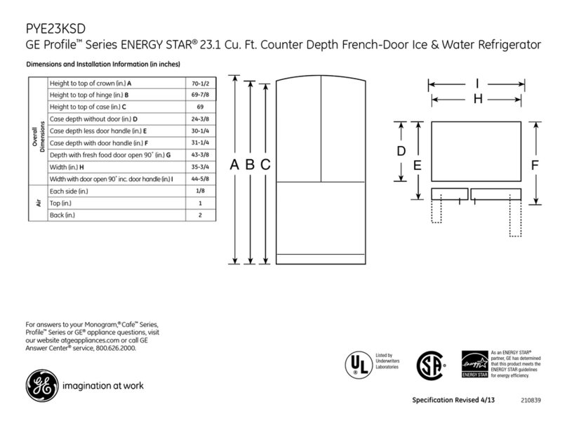 GE PYE23KSDSS Manual