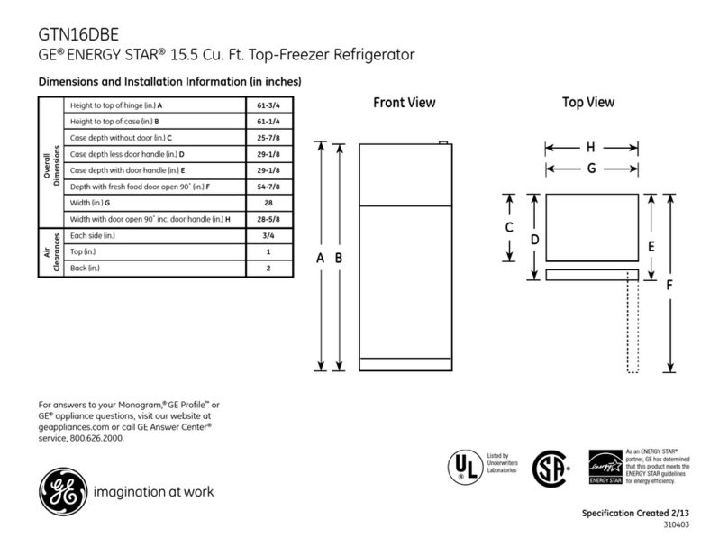 GE GTN16DBEWW Manual