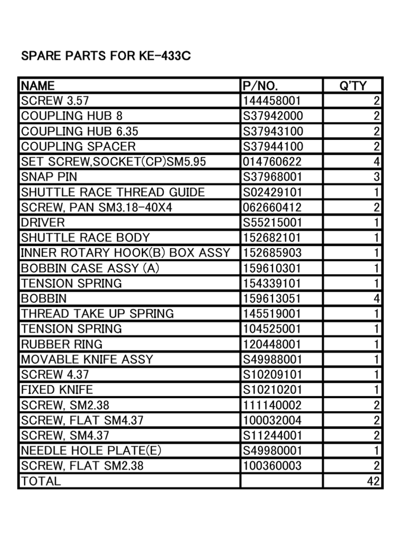 Brother KE-433C Spare parts