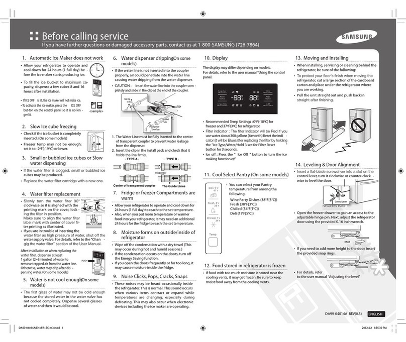 Samsung RF261BIAESR User manual