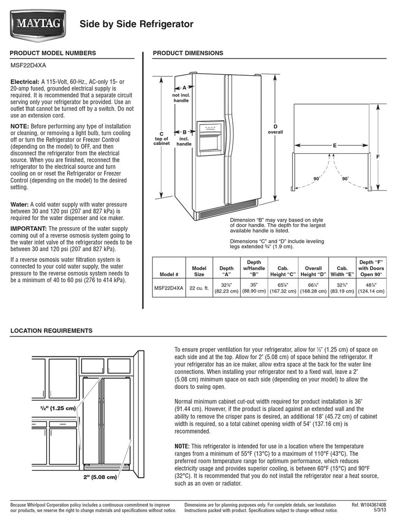 Maytag MSF22D4XA Parts list manual