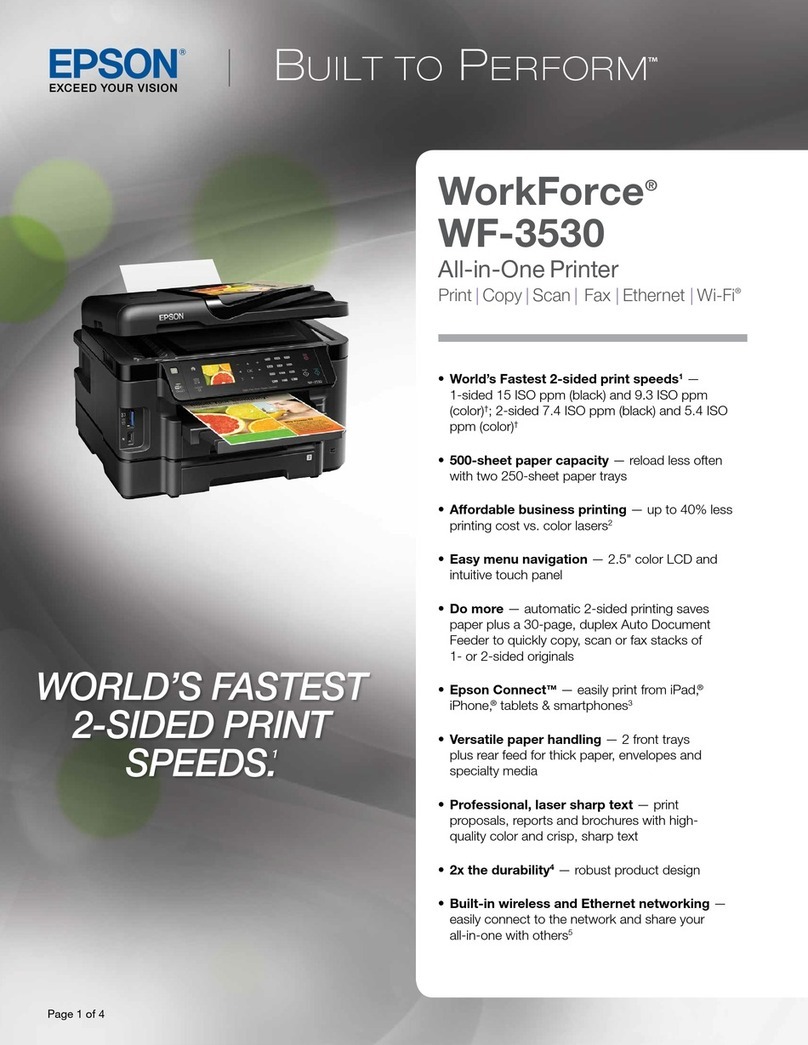 Epson WorkForce WF-3530 Specifications