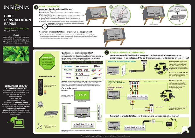 Insignia NS-22E400NA14 Installation and operation manual