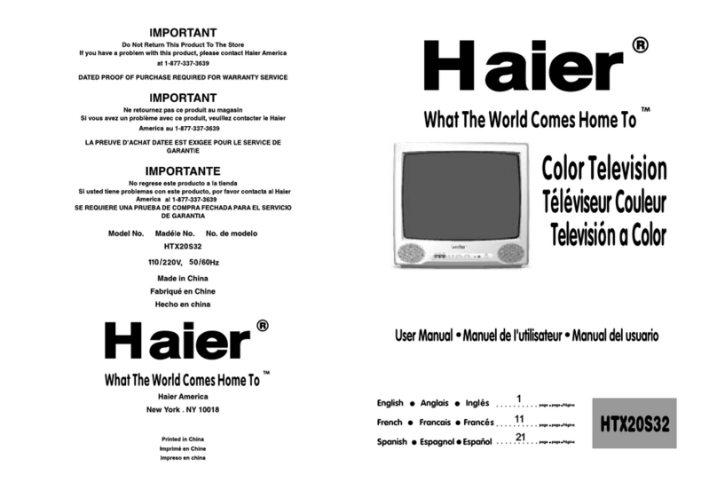 Haier HTX20S32 User manual Haier HTX20S32 User manual