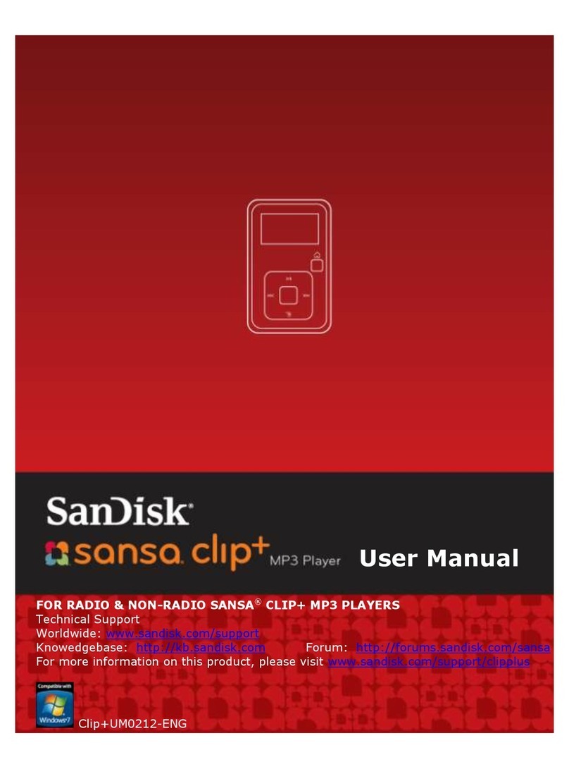 SanDisk SDMX18R-002GK-A57 - Sansa Clip+ 2 GB Digital... user manual