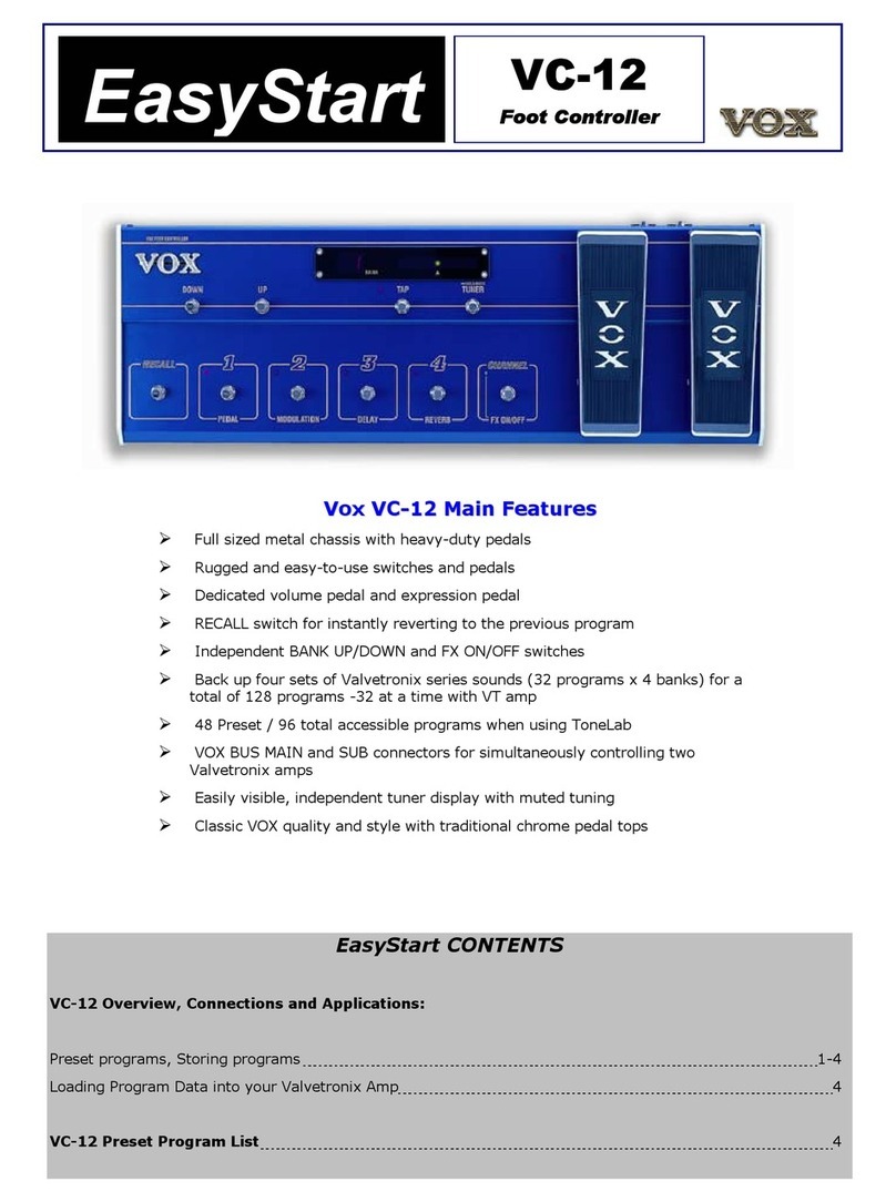 Vox EasyStart VC-12 User manual