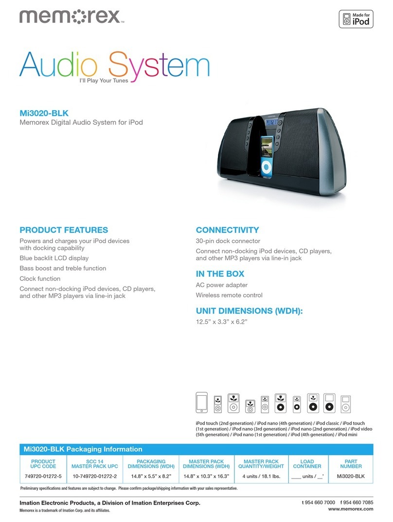 Memorex Mi3020 - Digital Audio System Product features