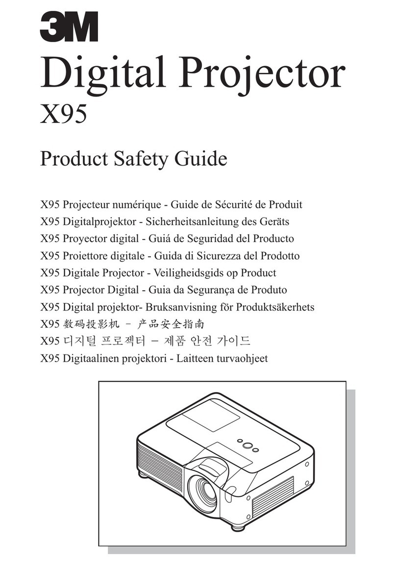 3M X95 - Digital Projector XGA LCD Product safety guide