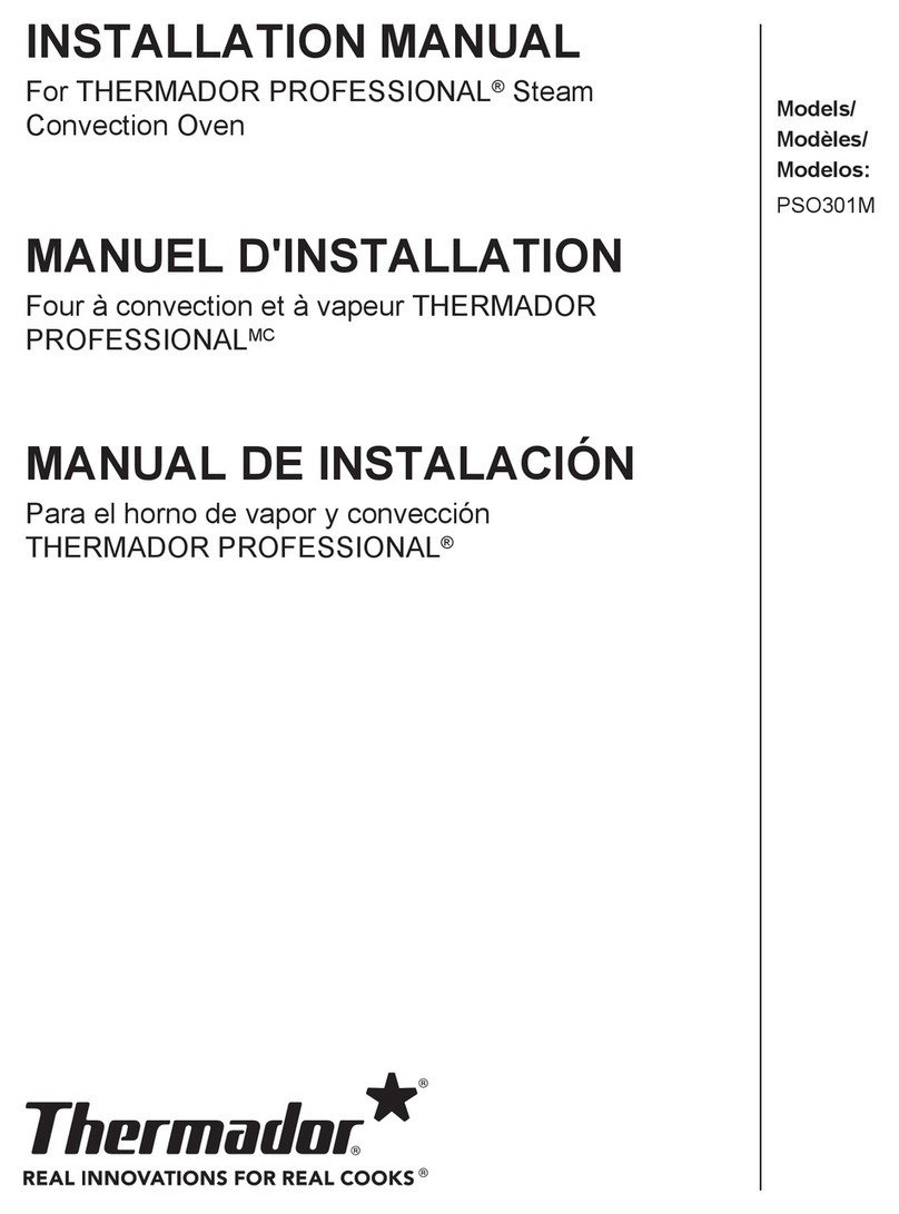 Thermador PROFESSIONAL PSO301M installation manual