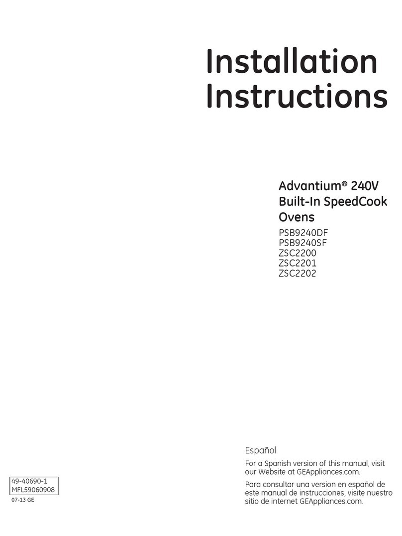 GE Profile Advantium PSB9240DFBB User manual GE Profile Advantium PSB9240DFBB User manual