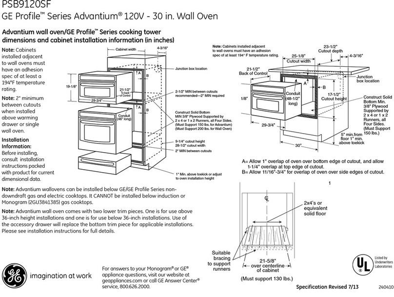 GE Profile Advantium PSB9120SFSS User instructions