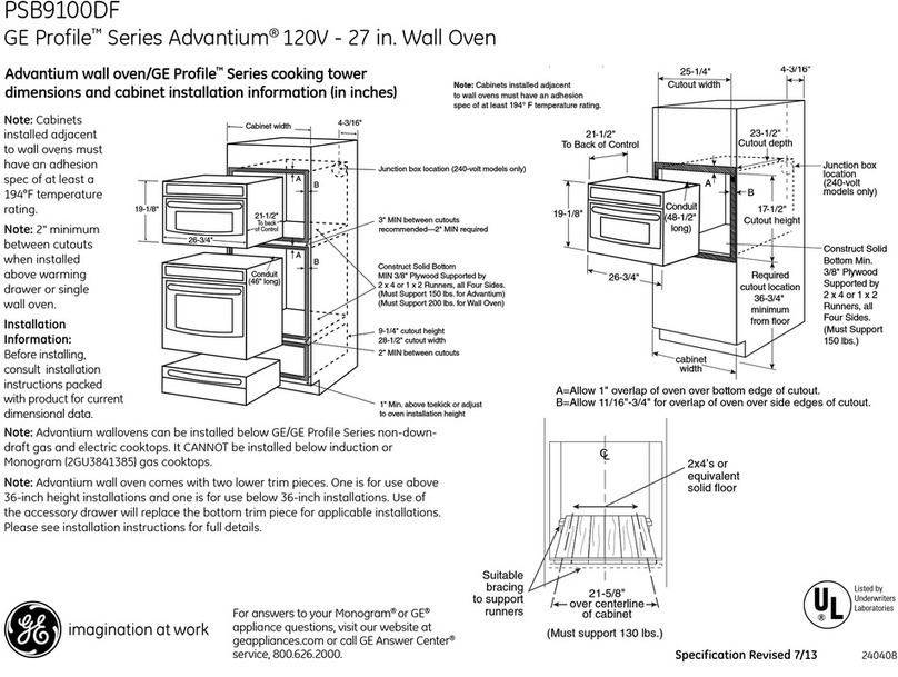 GE Profile Advantium PSB9100DFBB User instructions